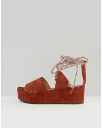 Whistles Molino Rope Suede Wedge Sandal