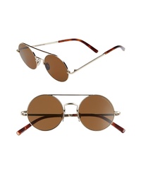 CUTLER AND GROSS 49mm Polarized Round Sunglasses