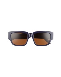 Alexander McQueen 56mm Rectangle Sunglasses In Blue At Nordstrom