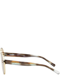 Doublet Brown 817 Blanc Lnt Edition Upcycled Metal Frame Sunglasses