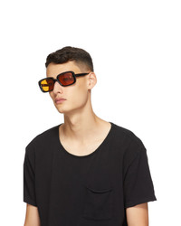 Doublet Brown Square Sunglasses