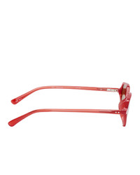 Dries Van Noten Red And Brown Linda Farrow Edition 178 C6 Sunglasses