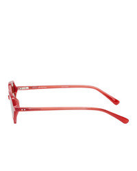 Dries Van Noten Red And Brown Linda Farrow Edition 178 C6 Sunglasses