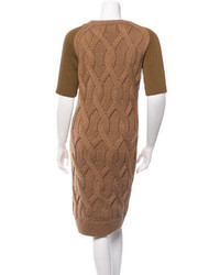 Carven Cable Knit Sweater Dress