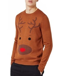 Topman Reindeer Face Sweatshirt