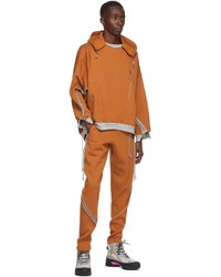 Saul Nash Orange Twist Zip Through Cypher Jogger Lounge Pants