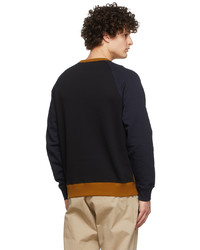 Ps By Paul Smith Khaki Navy Color Block Raglan Sweatshirt