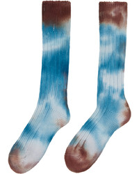 Stain Shade Three Pack Blue Beige Decka Edition Socks