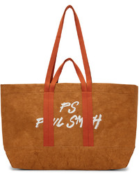 Ps By Paul Smith Orange Paper Crinkle Tote