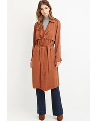 Forever 21 Contemporary Life In Progress Open Front Trench Coat