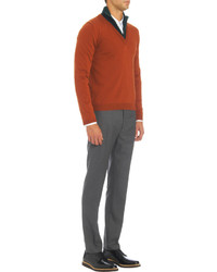 Basco Contrast Mock Collar Sweater