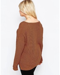 Asos Curve Curve Ultimate Chunky Sweater With V Neck
