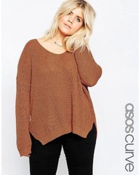 Asos Curve Curve Ultimate Chunky Sweater With V Neck