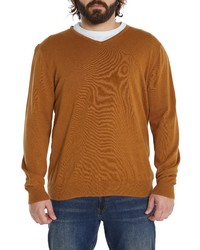 Johnny Bigg Essential V Neck Sweater In Mustard At Nordstrom