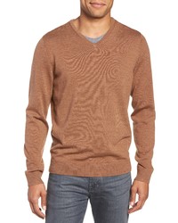 Nordstrom Men's Shop Washable Merino Wool V Neck Sweater