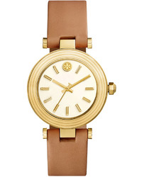 Tory Burch Classic T Stainless Steel Watch Light Browngolden