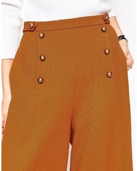 Asos Flare Pant With Button Front