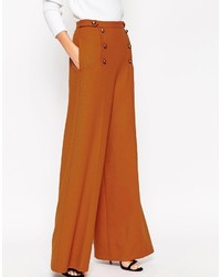 Asos Flare Pant With Button Front