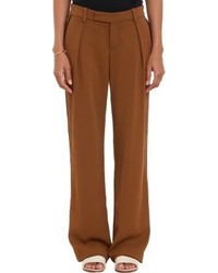 A.L.C. Piped Wide Leg Kurtis Trousers Brown