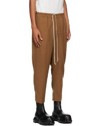Rick Owens Tan Wool Astaires Trousers