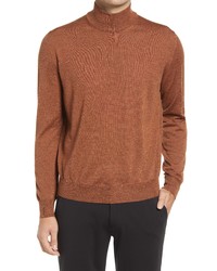 Canali Mock Neck Wool Sweater