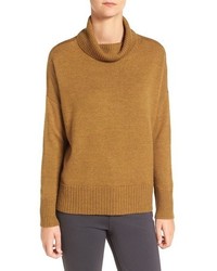 Eileen Fisher Wool Blend Jersey Turtleneck Sweater