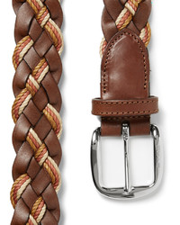 Etro 35cm Leather And Elasticated Woven Belt