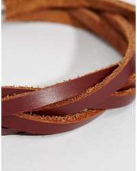 Reclaimed Vintage Leather Woven Bracelet