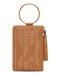 Thacker Nolita Ring Handle Woven Leather Clutch
