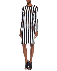 Vertical Striped Sheath Dress