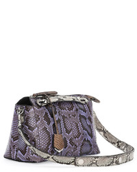 Fendi By The Way Small Python Satchel Bag Purple