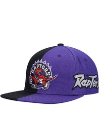 Mitchell & Ness Blackpurple Toronto Raptors Team Half And Half Snapback Hat At Nordstrom