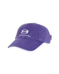 Balenciaga Infinity Baseball Cap In Ultra Violetwhite At Nordstrom
