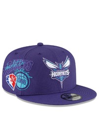 New Era Purple Charlotte Hornets Back Half 9fifty Snapback Adjustable Hat At Nordstrom