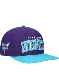 '47 Purple Charlotte Hornets Blockshed Captain Snapback Hat At Nordstrom