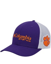 Columbia Purple Clemson Tigers Pfg Snapback Adjustable Hat