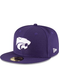 New Era Purple Kansas State Wildcats Logo Basic 59fifty Fitted Hat
