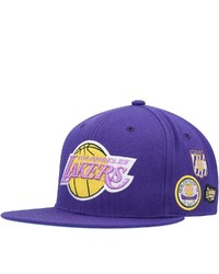 Mitchell & Ness Purple Los Angeles Lakers Hardwood Classics Under Finals Snapback Hat