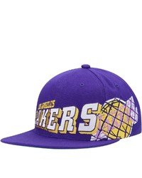 Mitchell & Ness Purple Los Angeles Lakers The Grid Snapback Hat At Nordstrom