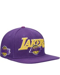 PRO STANDARD Purple Los Angeles Lakers Wordmark Logo Snapback Hat At Nordstrom