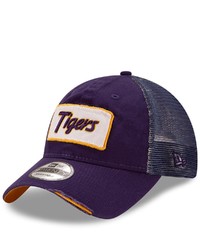 New Era Purple Lsu Tigers Frayed Patch 9twenty Trucker Adjustable Hat At Nordstrom