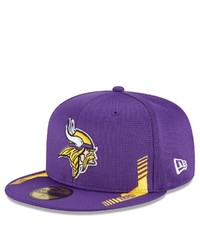 New Era Purple Minnesota Vikings 2021 Nfl Sideline Home 59fifty Fitted Hat