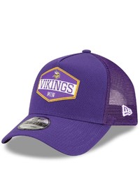 New Era Purple Minnesota Vikings Hex Flow A Frame 9forty Adjustable Hat At Nordstrom
