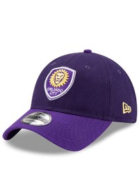 New Era Purple Orlando City Sc Primary Jersey Hook 9twenty Adjustable Hat
