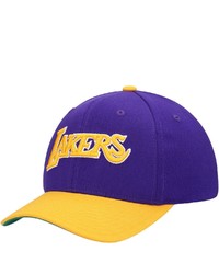 Mitchell & Ness Purplegold Los Angeles Lakers Hardwood Classics Wool Two Tone Redline Snapback Hat At Nordstrom