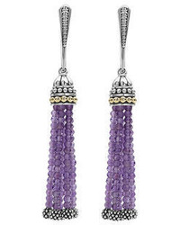 Violet Beaded Earrings