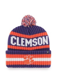 '47 Purple Clemson Tigers Bering Cuffed Knit Hat With Pom At Nordstrom