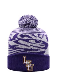 Top of the World Purple Lsu Tigers Lineup Cuffed Knit Hat With Pom At Nordstrom