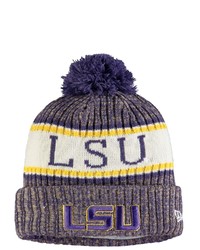 New Era Purple Lsu Tigers Team Logo Sport Cuffed Knit Hat With Pom At Nordstrom