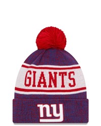 New Era Royalred New York Giants Banner Cuffed Knit Hat With Pom At Nordstrom